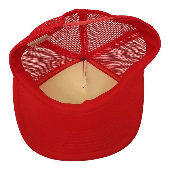 Vintage Camp Yocona 1992 Mesh OSFM Snapback Cap Trucker Foam Baseball Hat Red - Picture 5 of 13